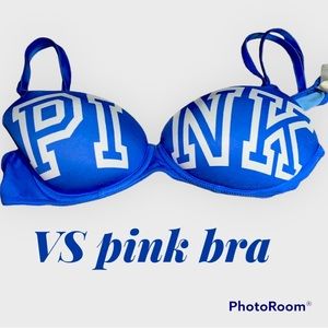 COPY - VS pink adjustable strap lightly padded bra